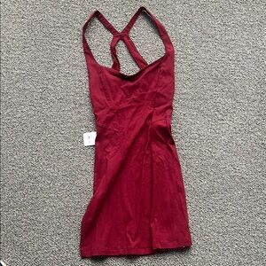 NWT FP intimately mini dress garnet